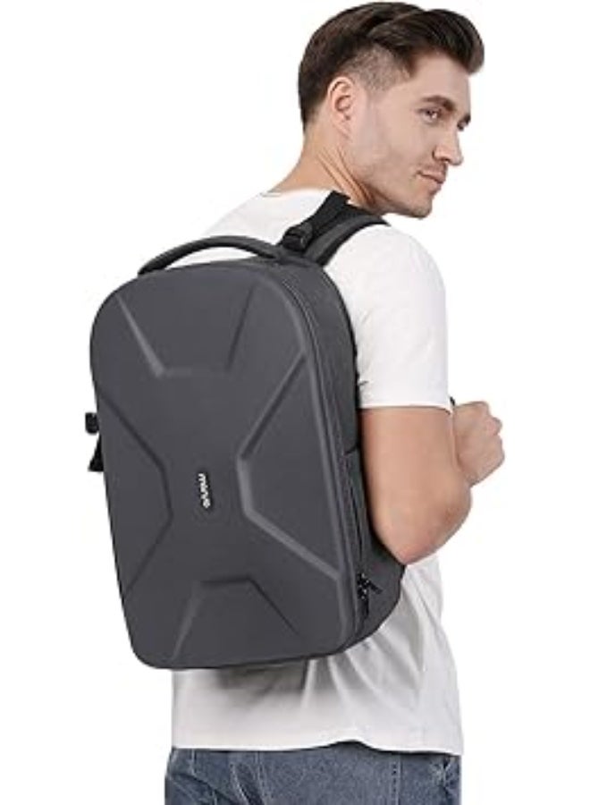 MOSISO Camera Backpack, DSLR/SLR/Mirrorless Photography Camera Bag 15-16 inch Waterproof Hardshell Case with Tripod Holder&Laptop Compartment Compatible with Canon/Nikon/Sony, Gray - Image 2